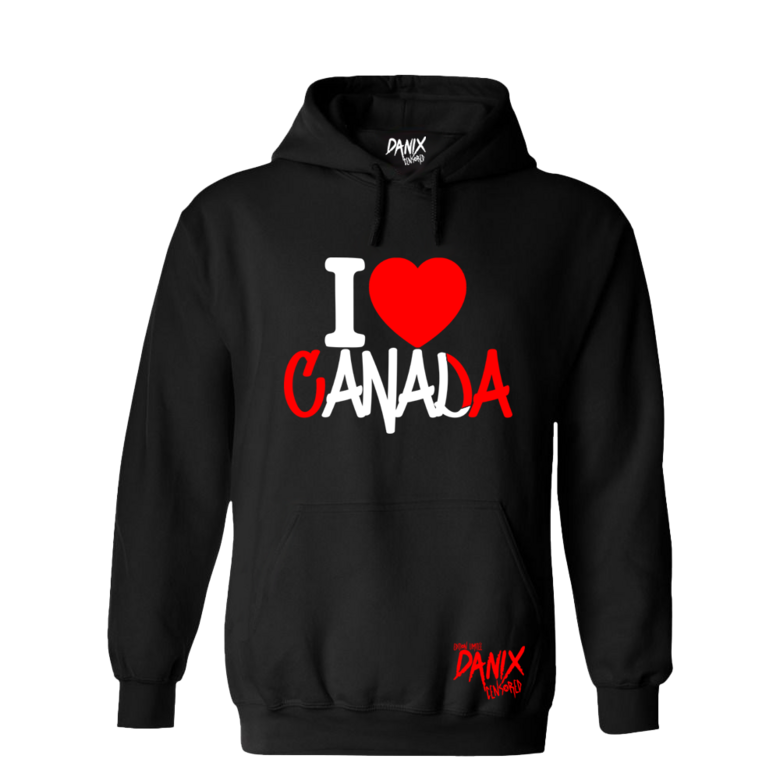 Sweat à capuche I Love Canada [DANIX CENSORED]